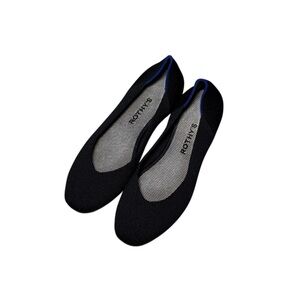 Rothy's Black Flats with Blue Trim